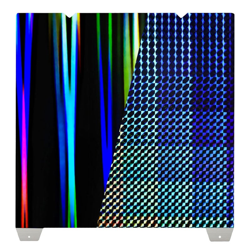 IdeaFormer-3D Smooth H1H Build Plate for Creality K1 Max, Ender 3 V3 Plus Double Sided Rainbow Streak+Phantom H1H Spring Steel Bed Plate Flexible K1 Max Sheet 315x310 mm No Magnetic Plate - Image 1